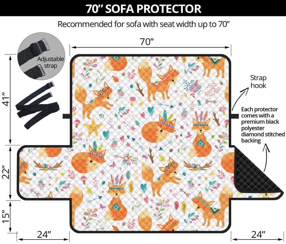 cute tribal fox pattern Sofa Cover Protector