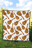 Paint Guitar Pattern Premium Quilt