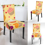 Cake Cupcake Heart Cherry Pattern Dining Chair Slipcover