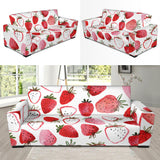 Watercolor Hand Drawn Beautiful Strawberry Pattern Sofa Slipcover