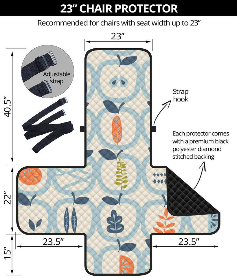 apples leaves pattern Chair Cover Protector