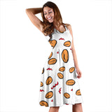 Peanuts Pattern Background Sleeveless Midi Dress