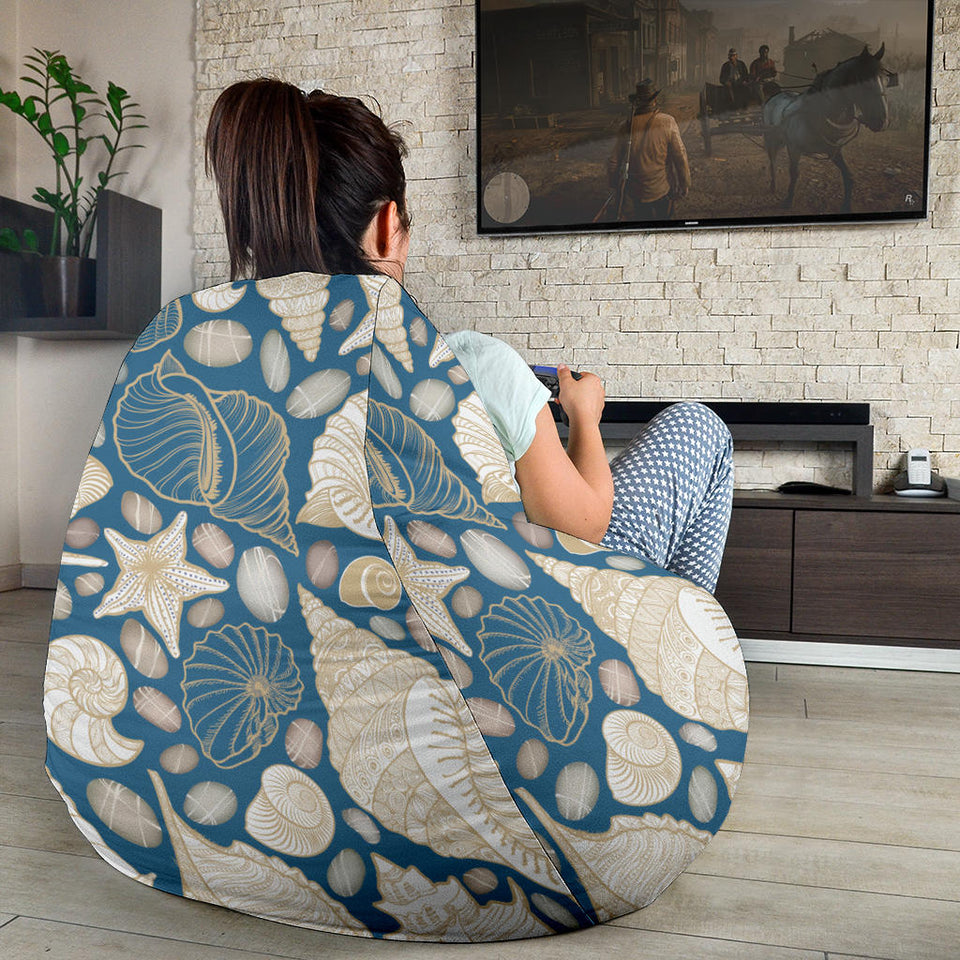 Shell Polynesian Tribal Design Pattern Bean Bag Cover