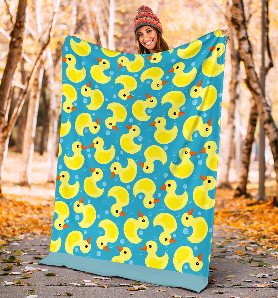 Duck Toy Pattern Print Design 04 Premium Blanket