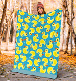 Duck Toy Pattern Print Design 04 Premium Blanket