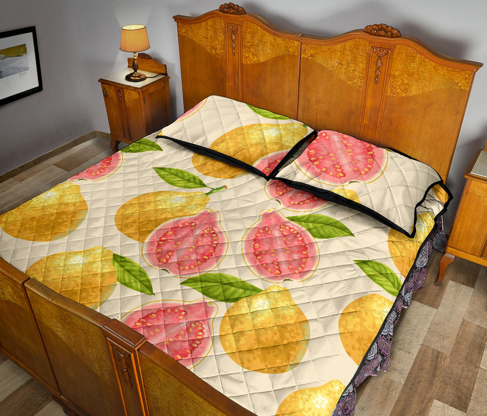 Beautiful guava pattern Quilt Bed Set