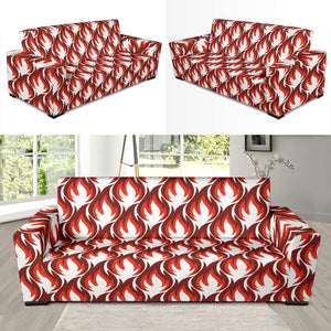 Fire Flame Symbol Design Pattern Sofa Slipcover