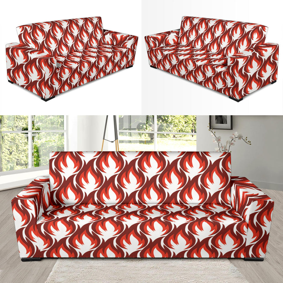 Fire Flame Symbol Design Pattern Sofa Slipcover