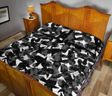 Crow illustration pattern Quilt Bed Set