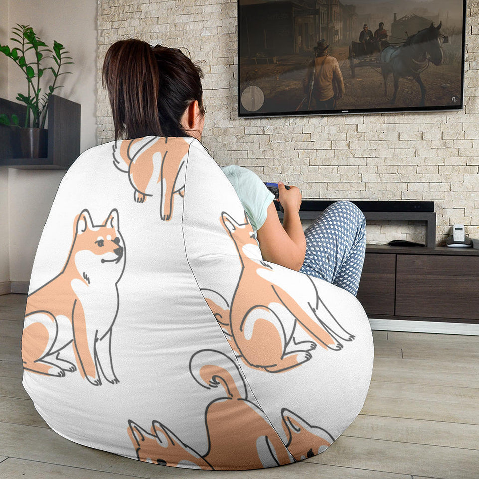 Shiba Inu Dog Pattern Bean Bag Cover
