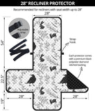 Crows floral wreath rabbit pattern Recliner Cover Protector
