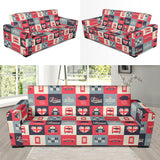 British Pattern Print Design 05 Sofa Slipcover