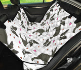 Boston Terrier Dog Hearts Vector Pattern Dog Car Seat Covers