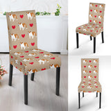 English Bulldog Pattern Print Design 05 Dining Chair Slipcover