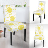 Hand Drawn Sun Pattern Dining Chair Slipcover
