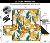 yellow tulips pattern Sofa Cover Protector