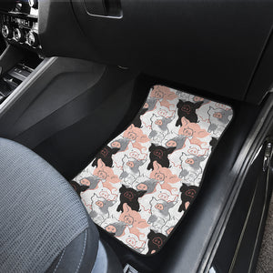 Pig Pattern Print Design 05 Front and Back Car Mats