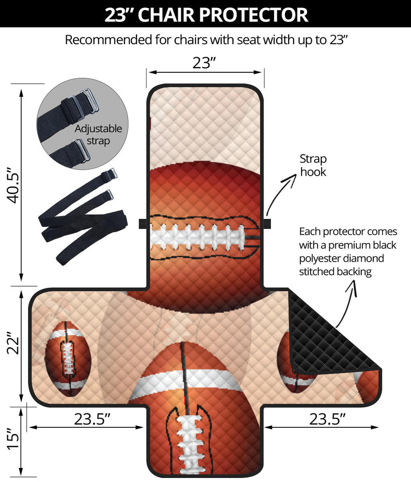 American football ball design pattern Chair Cover Protector