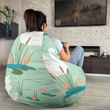 White Swan Lake Pattern Bean Bag Cover
