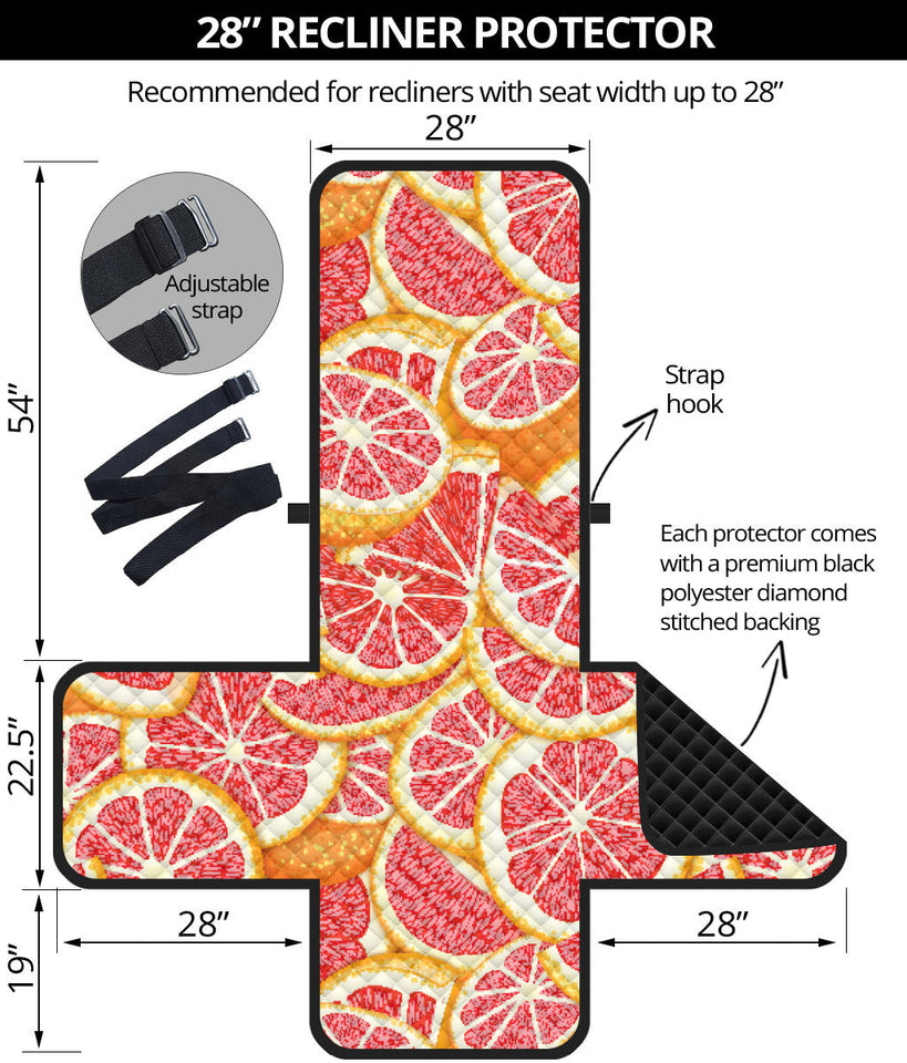 Tropical grapefruit pattern Recliner Cover Protector