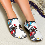 Cute Ninja Design Pattern Aqua Shoes