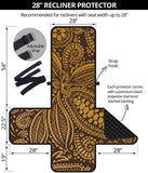cocoa beans tribal polynesian pattern background Recliner Cover Protector
