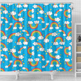 Rainbows Sky Clouds Pattern Shower Curtain Fulfilled In US