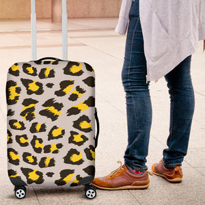 Gray Leopard Print Pattern Luggage Covers