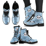 Cute Panda Pattern Leather Boots