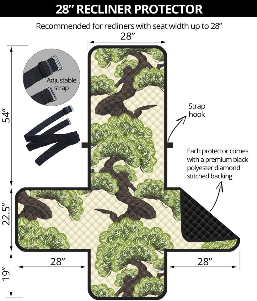 Bonsai pattern Recliner Cover Protector