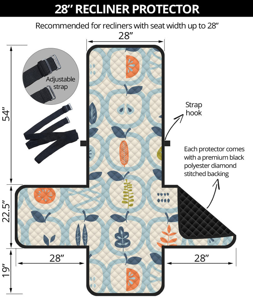 apples leaves pattern Recliner Cover Protector