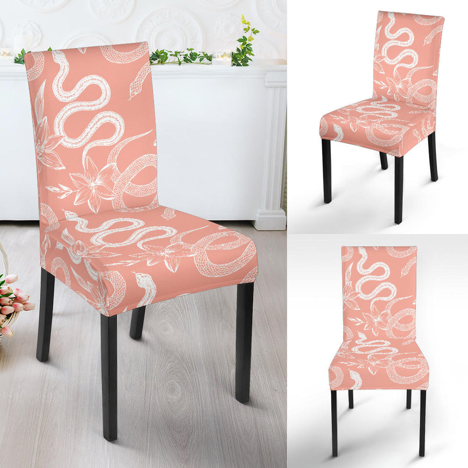 Snake Lilies Flower Pattern Dining Chair Slipcover