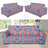 Eiffel Tower Pattern Print Design 02 Sofa Slipcover