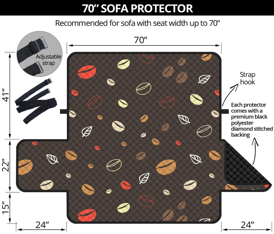 Coffee bean leave pattern Sofa Cover Protector