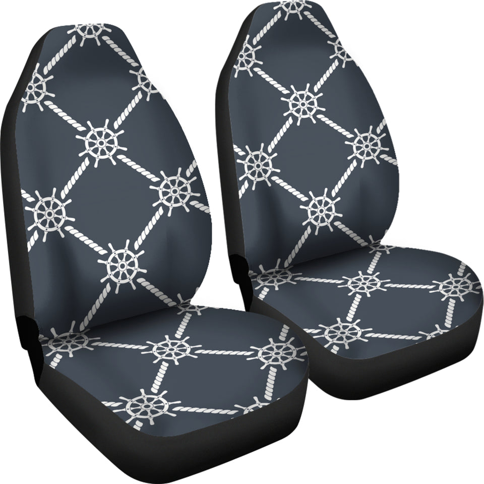 Nautical Steering Wheel Rope Pattern Universal Fit Car Seat Covers