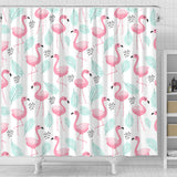 Cute Flamingo Pattern Shower Curtain Fulfilled In US