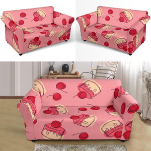 Cake Cherry Pattern Loveseat Couch Slipcover