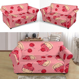 Cake Cherry Pattern Loveseat Couch Slipcover