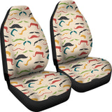 Mustache Beard Pattern Print Design 03 Universal Fit Car Seat Covers