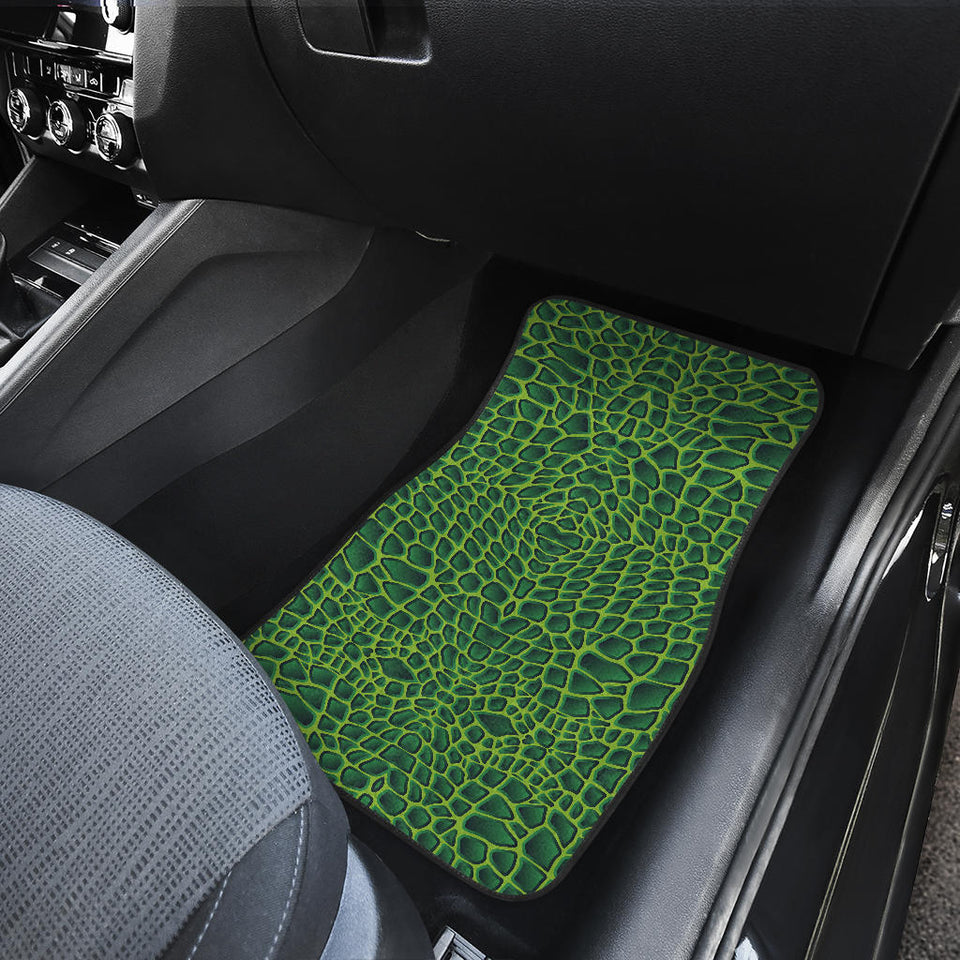 Crocodile Skin Printed Front And Back Car Mats