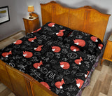 fox sleeping fox pattern Quilt Bed Set