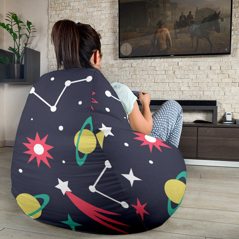 Colorful Space Pattern Planet Star Bean Bag Cover