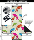 Colorful Chameleon lizard pattern Recliner Cover Protector