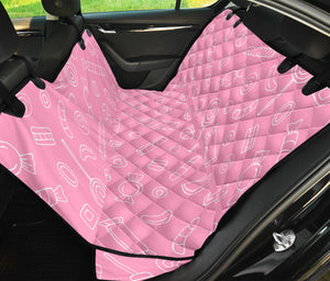 Sweet Candy Pink Background Dog Car Seat Covers