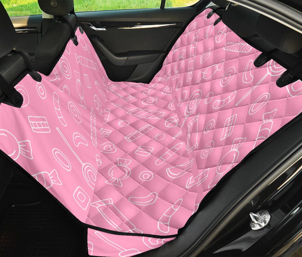 Sweet Candy Pink Background Dog Car Seat Covers