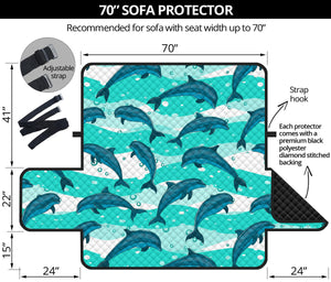 Dolphin sea pattern Sofa Cover Protector