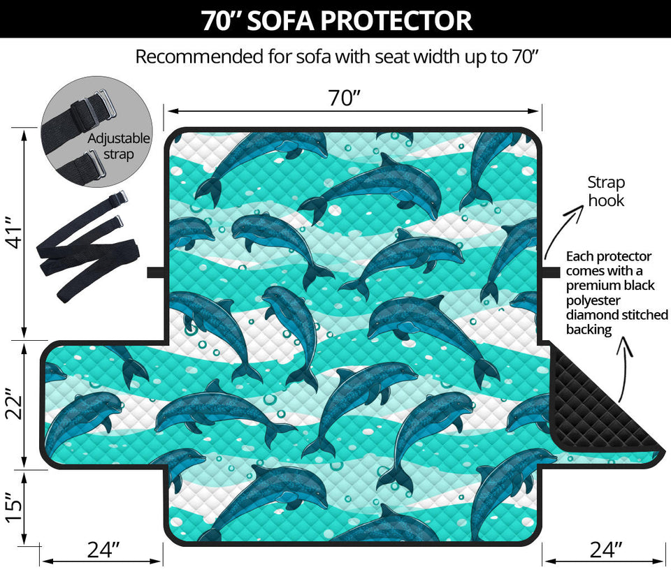 Dolphin sea pattern Sofa Cover Protector