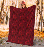 Rose Pattern Print Design 03 Premium Blanket