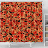 Fire Flame Pattern Shower Curtain Fulfilled In US