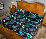 Dragon sea wave pattern Quilt Bed Set